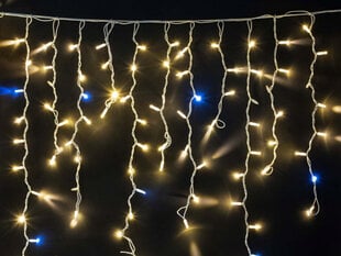 LED kalėdinis lauko ir vidaus ledas, 100 šviesos diodų, ilgis - 5,5 m, kištukinis, E 168 kaina ir informacija | Girliandos | pigu.lt