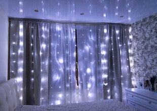 LED jõulukardinad siseruumides, pikkus 3x2m, 240 LED, 8 režiimi, E ML41Z kaina ir informacija | Girliandos | pigu.lt