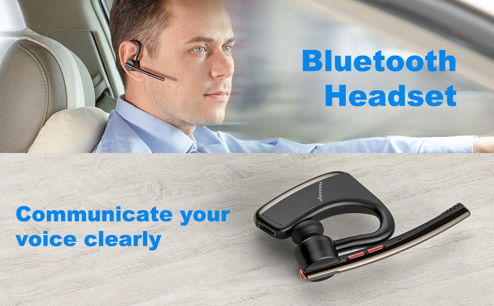 Laisvų rankų įranga Feegar BOND SE Belaidės ausinės Bluetooth BT 5.2 CVC 24h HD Voice Multipoint kaina ir informacija | Laisvų rankų įranga | pigu.lt