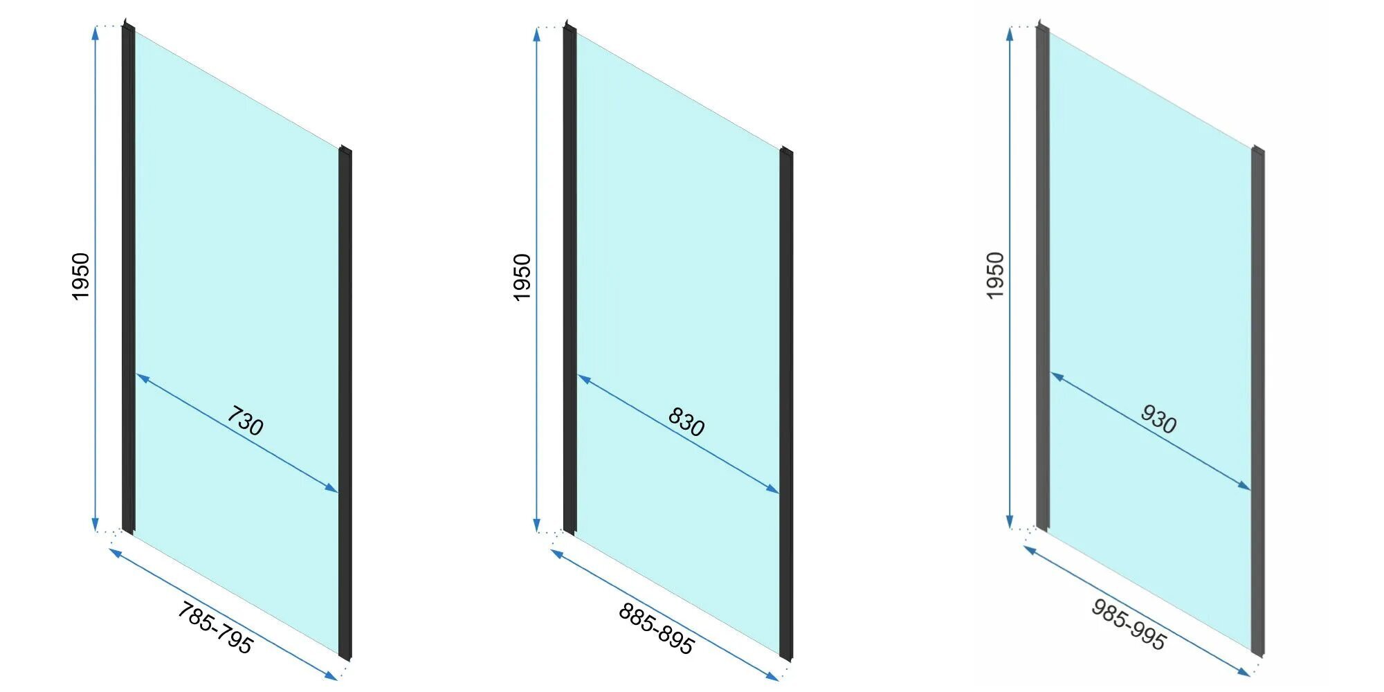 Dušo kabina REA Rapid Swing Gold, 90x80,90,100 cm цена и информация | Dušo kabinos | pigu.lt