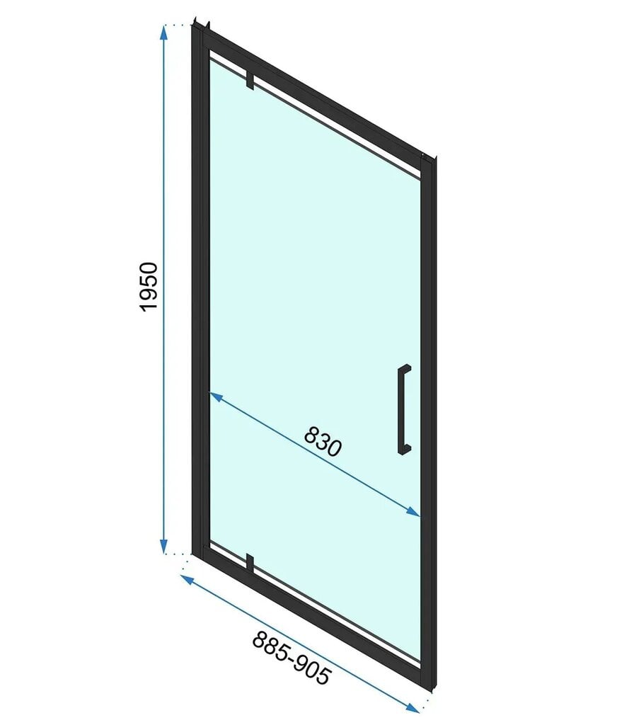 Dušo durys REA Rapid Swing Chrome, 90cm,100cm kaina ir informacija | Dušo durys ir sienelės | pigu.lt