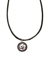 Знак зодиака Скорпион Кулон Ожерелье с плетеным черным кожаным шнуром Регулируемая длина застежки цена и информация | Украшения на шею | pigu.lt