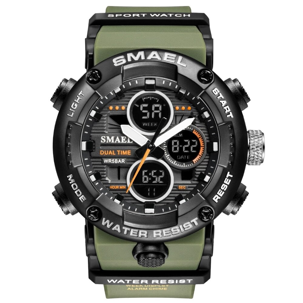 LED Skaitmeninis Prabangus Sportinis Laikrodis - Vandeniui Atsparus kaina ir informacija | Vyriški laikrodžiai | pigu.lt