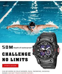 Роскошные водонепроницаемые мужские часы Smael цена и информация | Мужские часы | pigu.lt