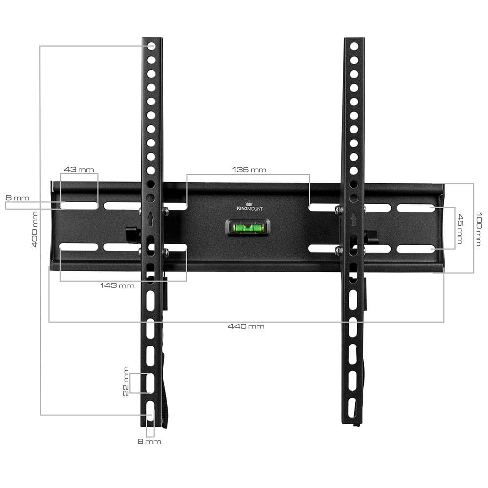 King Mount KG-1004 23-65" kaina ir informacija | Televizorių laikikliai, tvirtinimai | pigu.lt