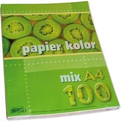 Цветная бумага Kreska, формат A4, 100 листов цена и информация | Тетради и бумажные товары | pigu.lt