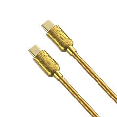 XO cable NB-Q217B PD USB-C - USB-C 1,0 м 60 Вт gold цена и информация | Кабели для телефонов | pigu.lt