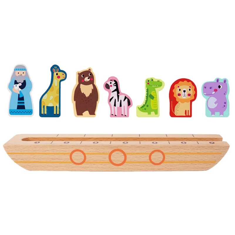 Medinis žaidimas Nojaus arka ir galvosūkių knyga Tooky Toy kaina ir informacija | Lavinamieji žaislai | pigu.lt