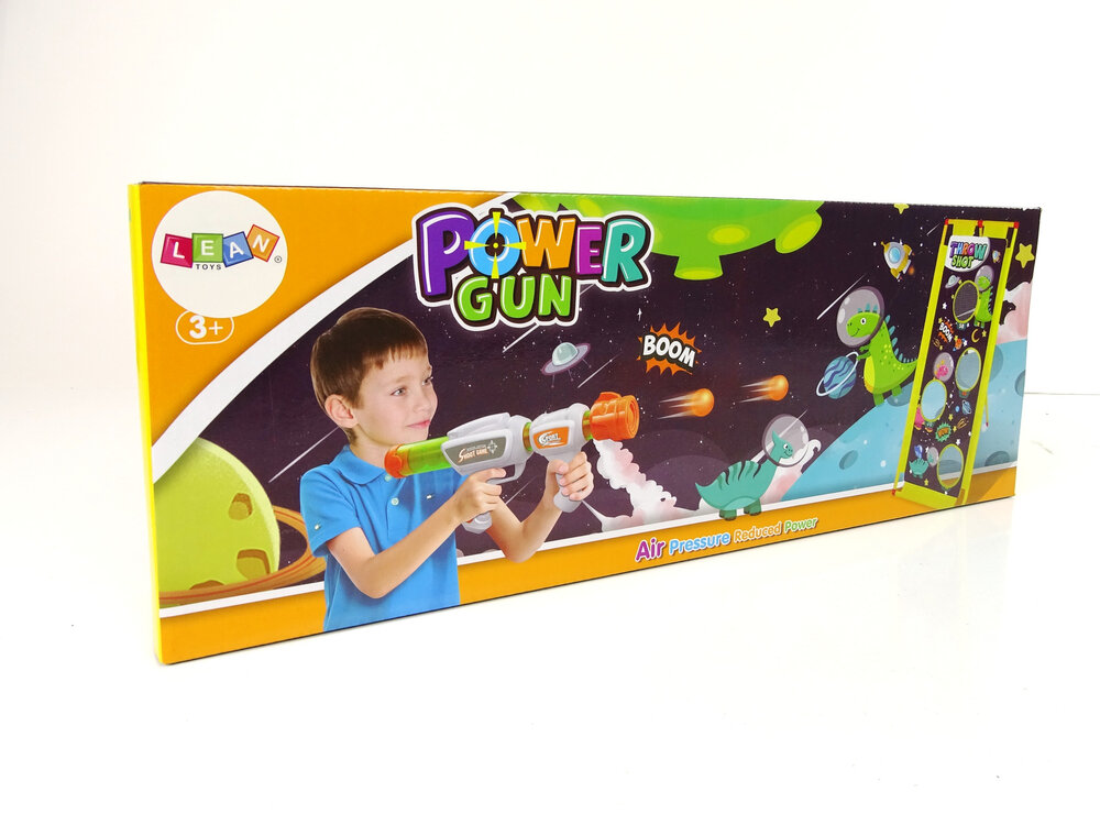 Pistoletas su taikiniu ir putplasčio kamuoliukais Lean Toys kaina ir informacija | Žaislai berniukams | pigu.lt