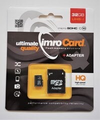 Imro MicroSDHC, 32 Гбайт цена и информация | Карты памяти для фотоаппаратов, камер | pigu.lt