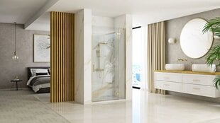 Dušo durys REA Hugo Gold Brushed, 80,90,100 cm kaina ir informacija | Dušo durys ir sienelės | pigu.lt