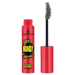 Тушь для ресниц Essence Get Big! Lashes Volume Curl 12 мл, Black цена и информация | Тушь, средства для роста ресниц, тени для век, карандаши для глаз | pigu.lt