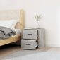 Sieninė naktinė spintelė, Apdirbta mediena, 50x36x47cm, betono pilka kaina ir informacija | Spintelės prie lovos | pigu.lt