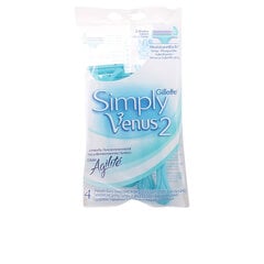 Vienkartiniai skustuvai moterims Gillette Venus 2 Simply, 4 vnt. kaina ir informacija | Gillette Asmens higienai | pigu.lt