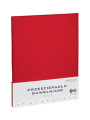 Хлопковая простыня Simply A437, красная цена и информация | Простыни | pigu.lt