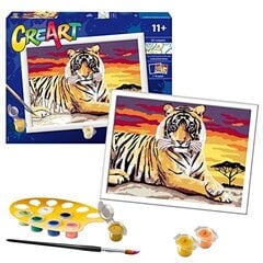 Ravensburger Creart Majestic Tiger Paint By Numbers for Kids - наборы для рисования искусства и ремесе цена и информация | Живопись по номерам | pigu.lt