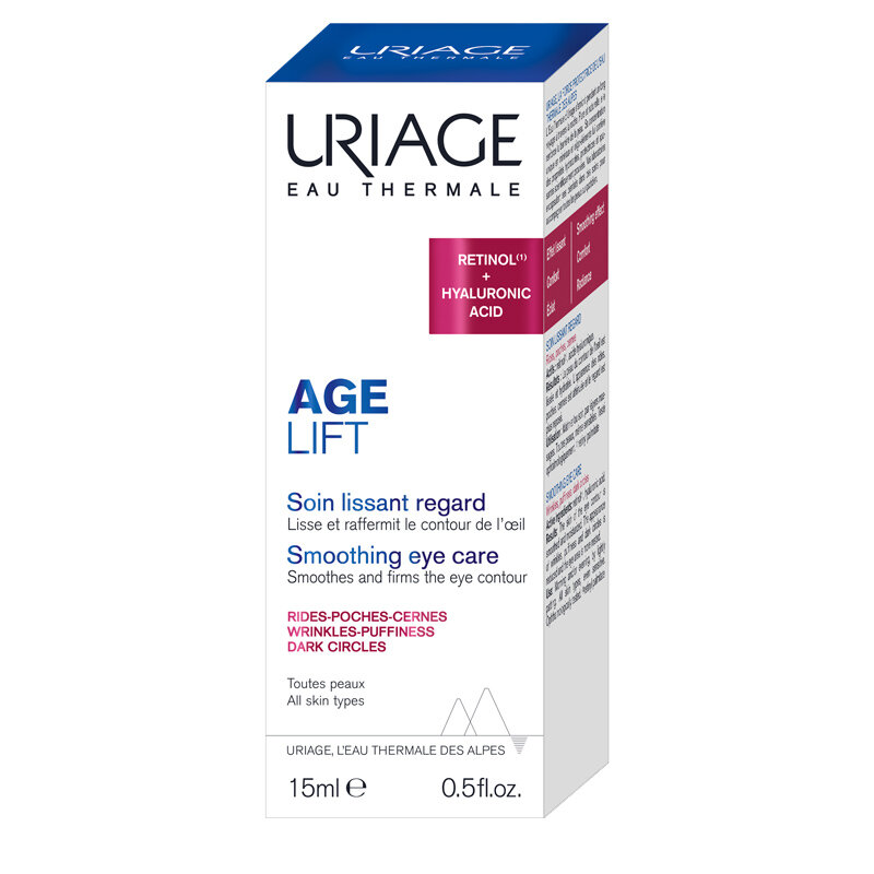 Stangrinamasis paakių kremas Uriage Age Lift Smoothing, 15ml kaina ir informacija | Paakių kremai, serumai | pigu.lt