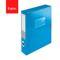 Футляр-коробка для документов PANTA PLAST, ПП, А4, 55 мм, 5 шт. цена и информация | Канцелярские товары | pigu.lt