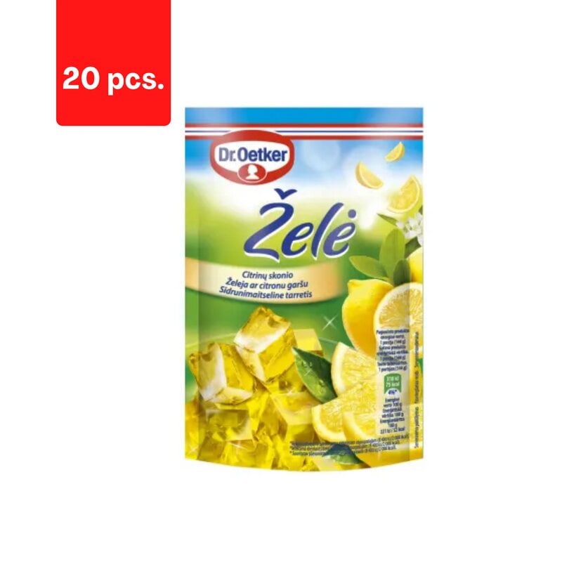 Citrinų želė Dr.oetker, 77 g x 20 vnt. цена и информация | Priedai maistui ruošti | pigu.lt