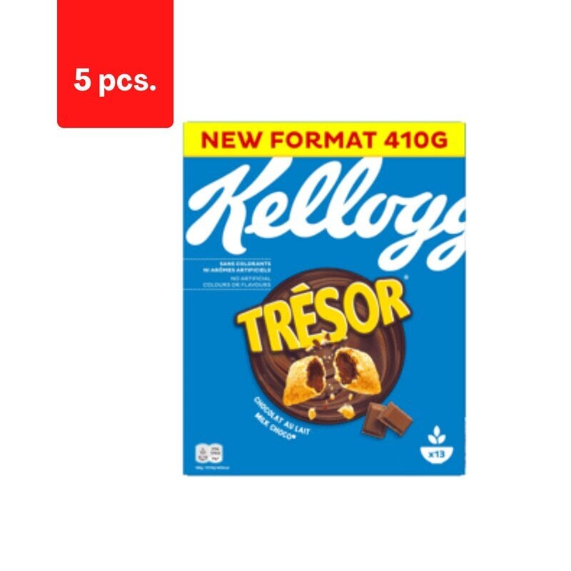 Dribsniai Kellog's tresor milk choco, 410g x 5 vnt. цена и информация | Sausi pusryčiai | pigu.lt
