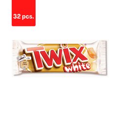 Шоколадная плитка TWIX White, 46 г x 32 шт. цена и информация | Сладости | pigu.lt