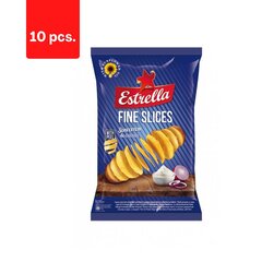 Grietinės ir svogūnų skonio traškučiai Estrella flat, 130 g x 10 vnt. kaina ir informacija | Užkandžiai, traškučiai | pigu.lt