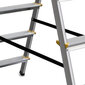 Dvipusės aliuminio kopėčios Awtools, 4 pakopų, 90 cm цена и информация | Buitinės kopėčios, rampos | pigu.lt