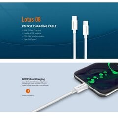 Кабель Riversong Lotus 08 USB C – USB C, 1 м цена и информация | Кабели для телефонов | pigu.lt