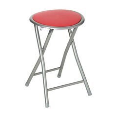 Taburetė Atmosphera Raudona Sulankstomas (30 x 30 x 45 cm) kaina ir informacija | Virtuvės ir valgomojo kėdės | pigu.lt