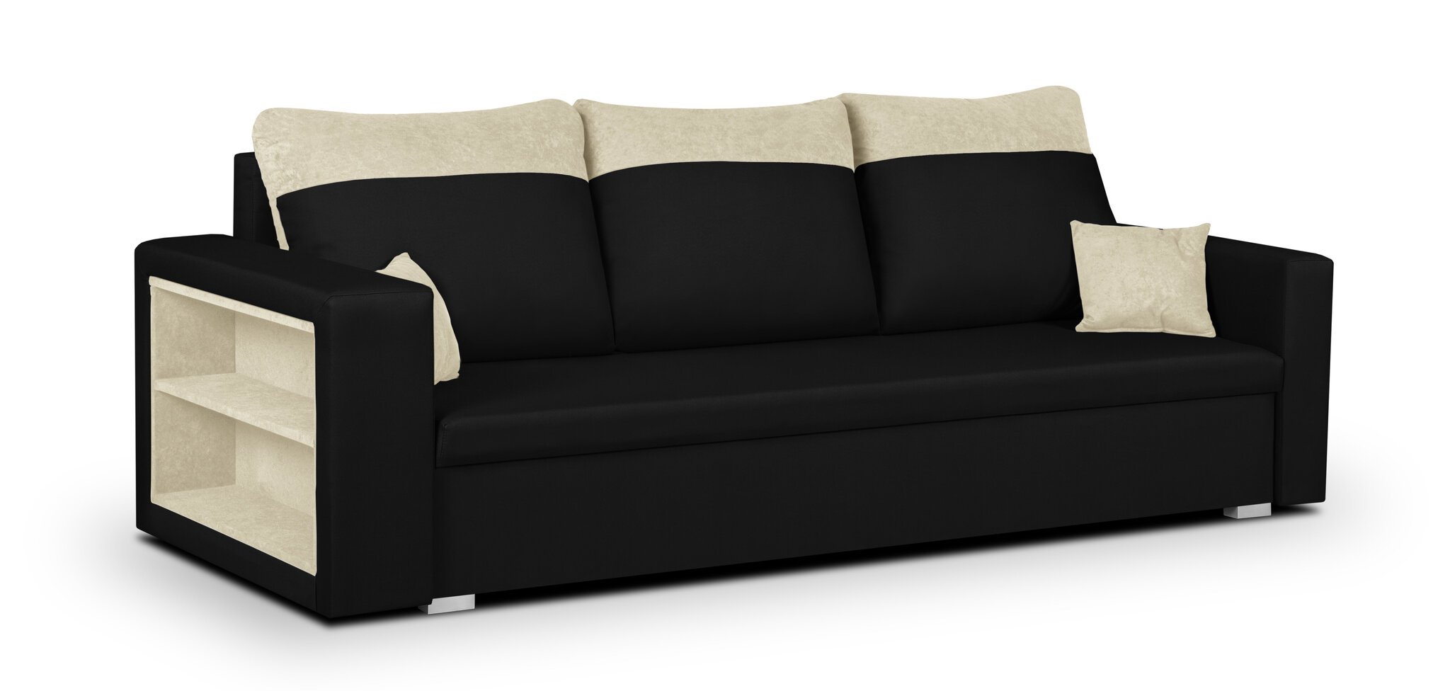 Sofa Bellezza Pablo, juoda/balta цена и информация | Sofos | pigu.lt