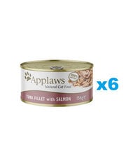 Applaws Natural Cat Food для кошек с тунцом, 6x156 г цена и информация | Консервы для кошек | pigu.lt