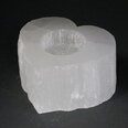 Подсвечник из кристалла селенита в форме сердца 0,5 кг