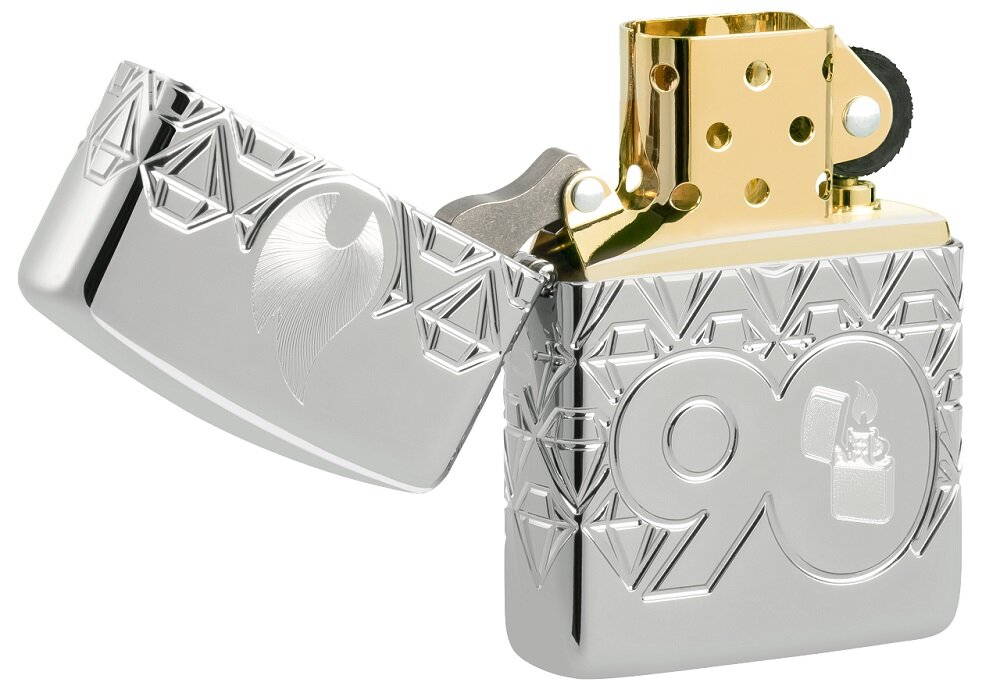 Žiebtuvėlis Zippo 48461 Armor® Zippo 90th Sterling Collectible Limited Edition цена и информация | Žiebtuvėliai ir priedai | pigu.lt