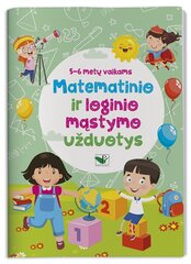 Matematinio ir loginio mąstymo užduotys 5-6 metų vaikams цена и информация | Развивающие книги | pigu.lt