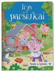 Pasaka su lipdukais. Trys paršiukai цена и информация | Книги для детей | pigu.lt