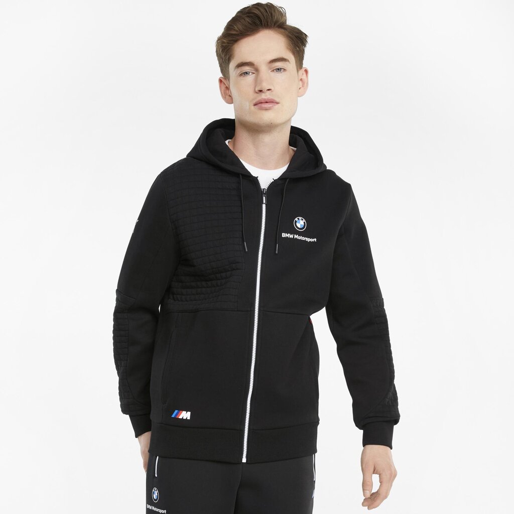 Džemperis vyrams Puma BMW MMS Full Zip Hoodie Puma Black 53118701, juodas kaina ir informacija | Džemperiai vyrams | pigu.lt