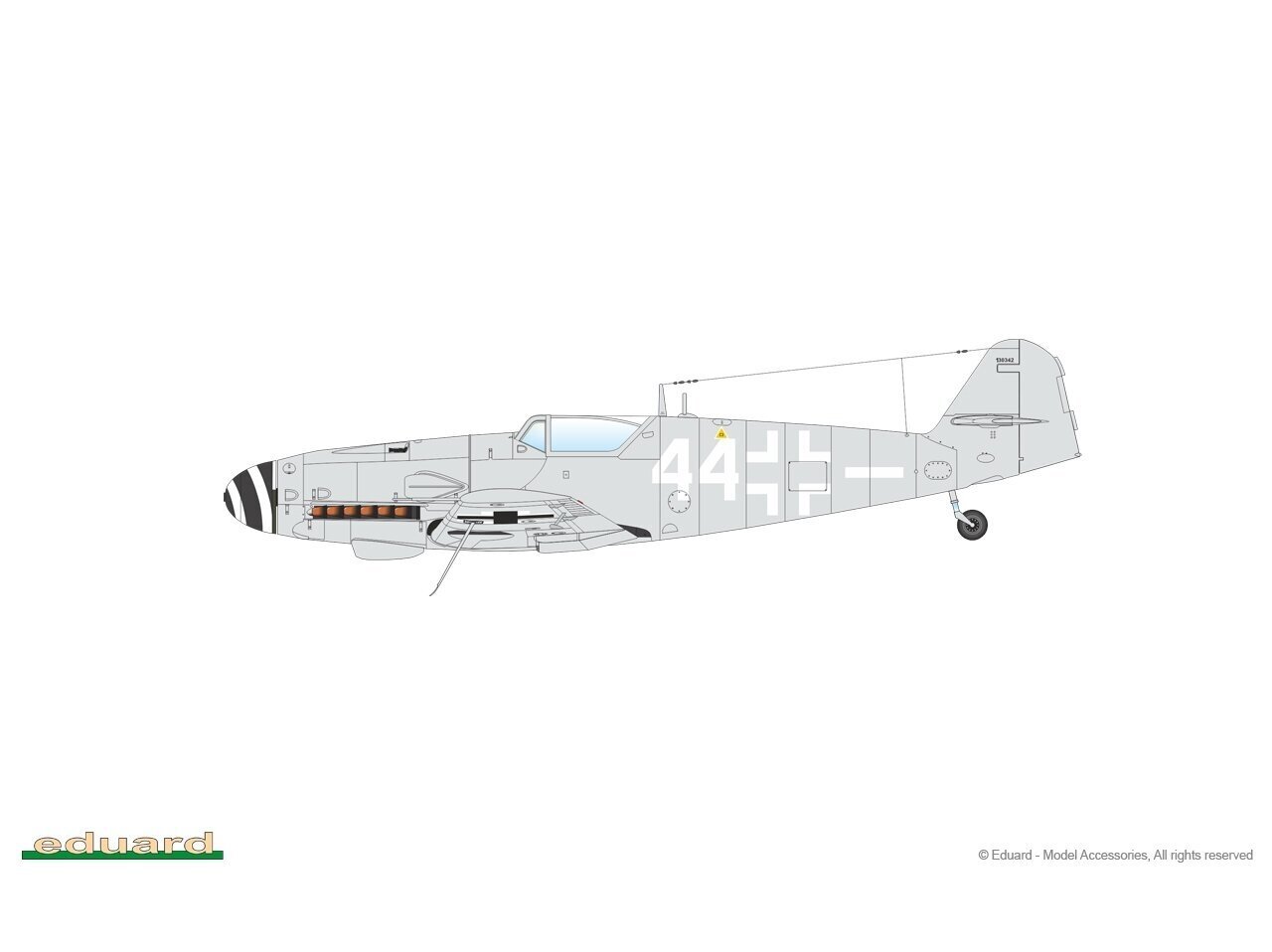 Konstruktorius Eduard, Bf 109G-10 Mtt Regensburg 82119, 1/48 kaina ir informacija | Konstruktoriai ir kaladėlės | pigu.lt