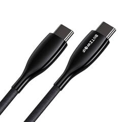 USB-C to USB-C cable BlitzWolf BW-TC24, 100W, 5A, 0.9 м (black) цена и информация | Кабели для телефонов | pigu.lt