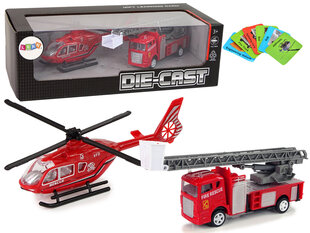 Ugniagesių sraigtasparnis ir automobilis kaina ir informacija | Žaislai berniukams | pigu.lt