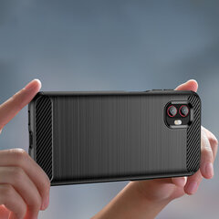 Carbon Samsung Galaxy XCover 6 Pro flexible silicone Carbon Black kaina ir informacija | Telefono dėklai | pigu.lt
