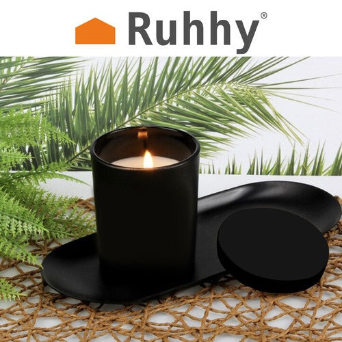 Sojų vaško žvakių gamybos rinkinys Ruhy (juodas, 2 vnt.) kaina ir informacija | Žvakės, Žvakidės | pigu.lt