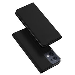 Dux Ducis Skin Pro Oppo Reno 8 flip card wallet stand Black kaina ir informacija | Telefono dėklai | pigu.lt