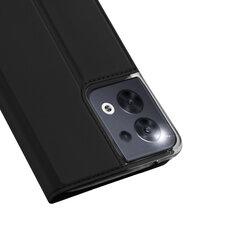 Dux Ducis Skin Pro Oppo Reno 8 flip card wallet stand Black kaina ir informacija | Telefono dėklai | pigu.lt