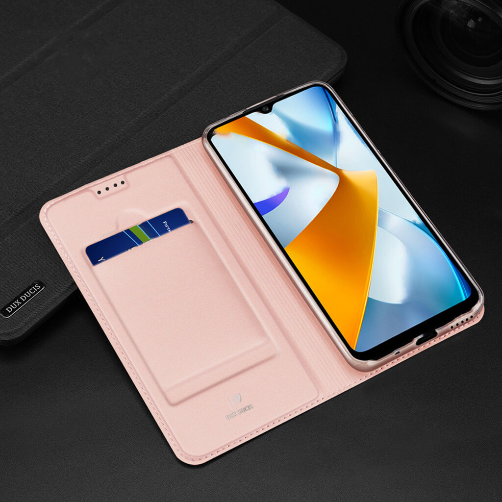 Dux Ducis Skin Pro Oppo Reno 8 Pro flip card wallet stand Black kaina ir informacija | Telefono dėklai | pigu.lt