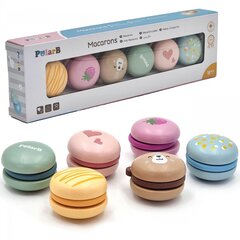 Žaisliniai mediniai Macarons, 6 vnt. kaina ir informacija | Žaislai mergaitėms | pigu.lt