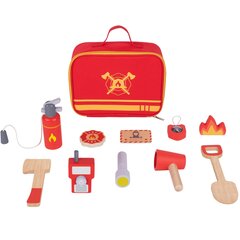 Деревянный набор TookyToy для разведения огня, красный цена и информация | Развивающие игрушки | pigu.lt