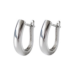 Lygūs minimalistiniai sidabro auskarai E450 kaina ir informacija | Auskarai | pigu.lt