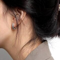 Lygūs minimalistiniai sidabro auskarai E450 kaina ir informacija | Auskarai | pigu.lt