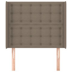 vidaXL Galvūgalis su auselėmis, taupe, 83x16x118/128cm, audinys kaina ir informacija | Lovos | pigu.lt