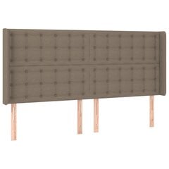 vidaXL Galvūgalis su auselėmis, taupe, 163x16x118/128cm, audinys kaina ir informacija | Lovos | pigu.lt